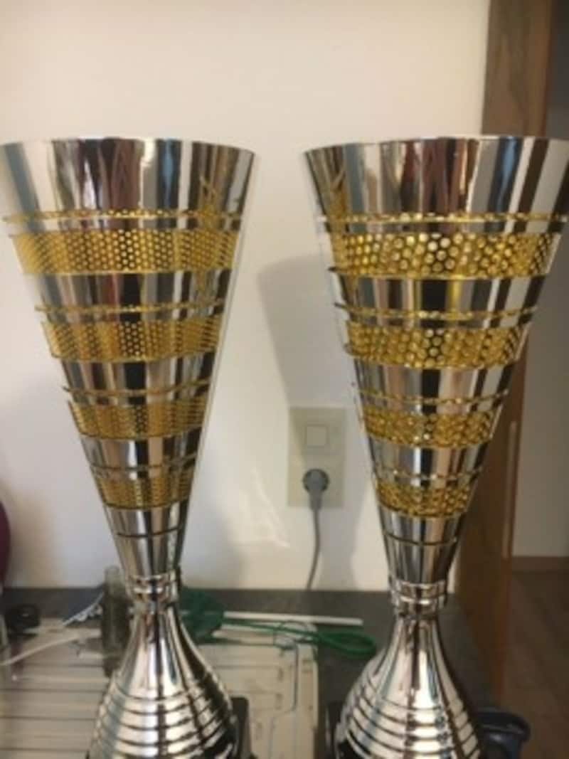 Da sind die Dinger! Um diese beiden Pokale geht es in den Endspielen des Kerschdorfer Tirol-Cups in Thiersee. (Bild: zVg)