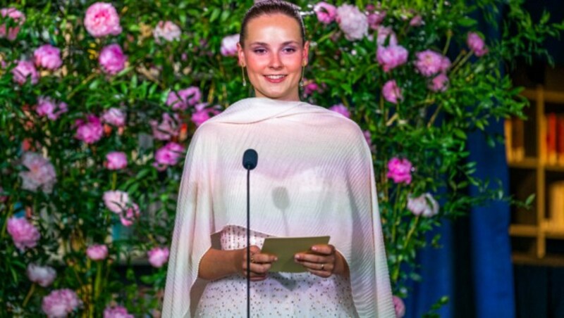 In ihrer Rede bedankte sich Prinzessin Ingrid Alexandra für den „magischen“ Abend. (Bild: Håkon Mosvold Larsen / NTB / AFP)