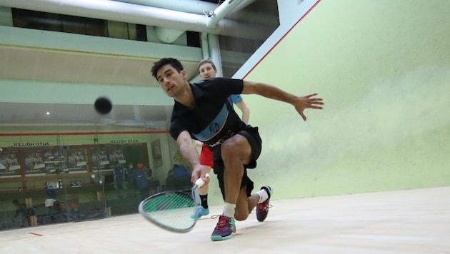 Squash-Profi Aqeel Rehman sicherte sich am vergangenen Wochenende in Graz bereits seinen 16. Staatsmeistertitel. (Bild: Tröster Andreas)