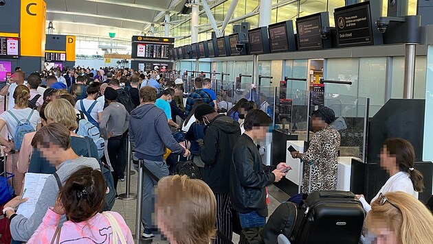 Chaos am Flughafen Heathrow in London (Bild: zVg)