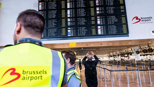 Streik in Brüssel: Montag wurden alle Flüge abgesagt. (Bild: AFP)