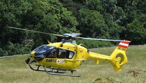 Der Notarzthelikopter C 10 stand im Einsatz (Bild: P. Huber)