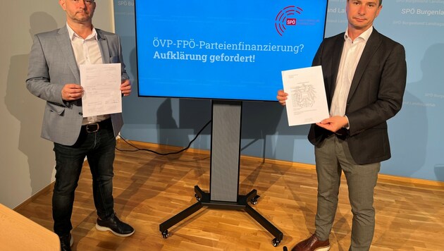 SPÖ-Landesgeschäftsführer Roland Fürst (links) und SPÖ-Klubchef Robert Hergovich (Bild: Philipp Wagner)