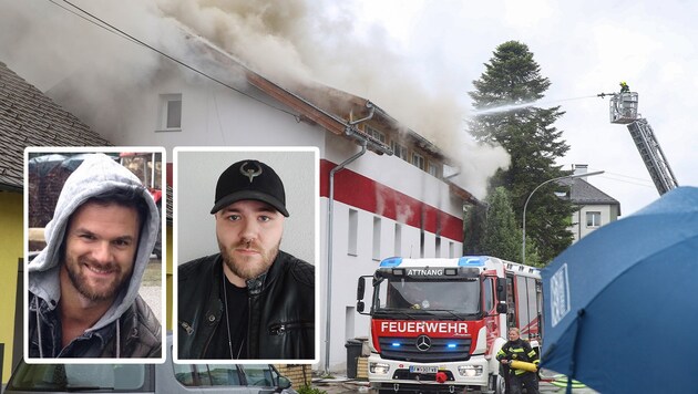 Aldin Sarhatlic rettete Patrick Maier aus dem brennenden Haus. (Bild: Krone KREATIV; Matthias Lauber/zVg)