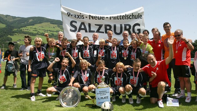 Die jetzige Praxis NMS Salzburg gewann viermal das Bundesfinale der Schülerliga. (Bild: ANDREAS TRÖSTER)