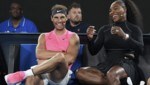 Serena Williams (re.) ist ein großer Fan von Rafael Nadal. (Bild: APA/AFP/WILLIAM WEST)