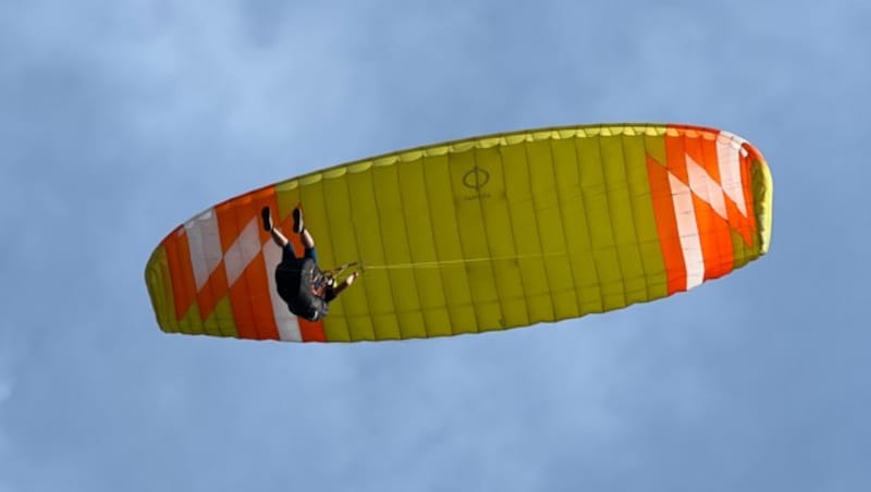 Christoph Wastl im Landeanflug (Bild: Hannes Wallner)