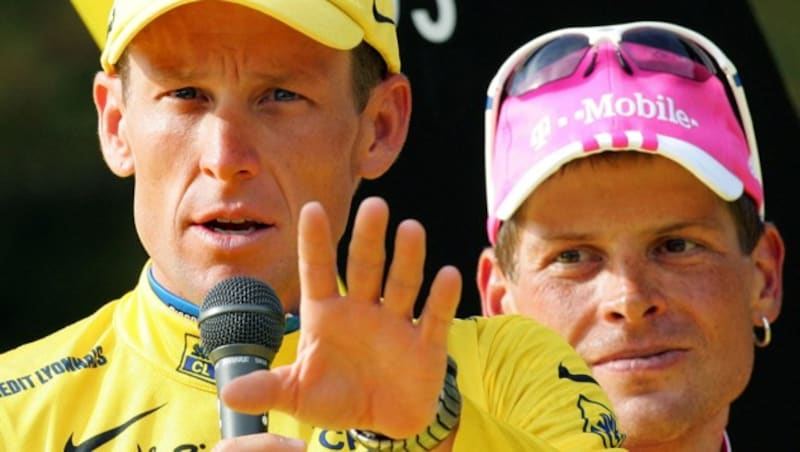 Lance Armstrong (li.) und Jan Ullrich (Bild: AFP)