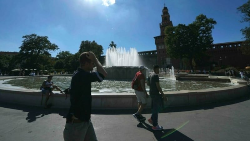 Brunnen in Mailand (Bild: AP Photo/Luca Bruno)