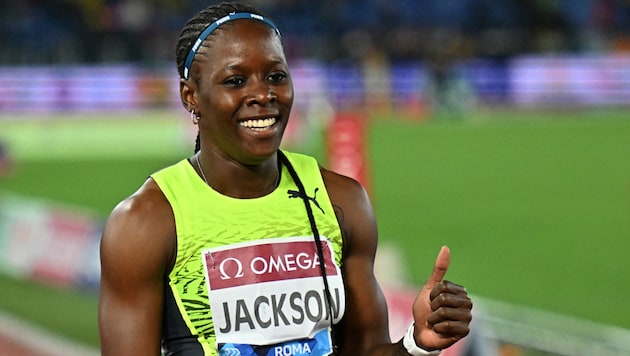 Shericka Jackson (Bild: APA/AFP/Alberto PIZZOLI)