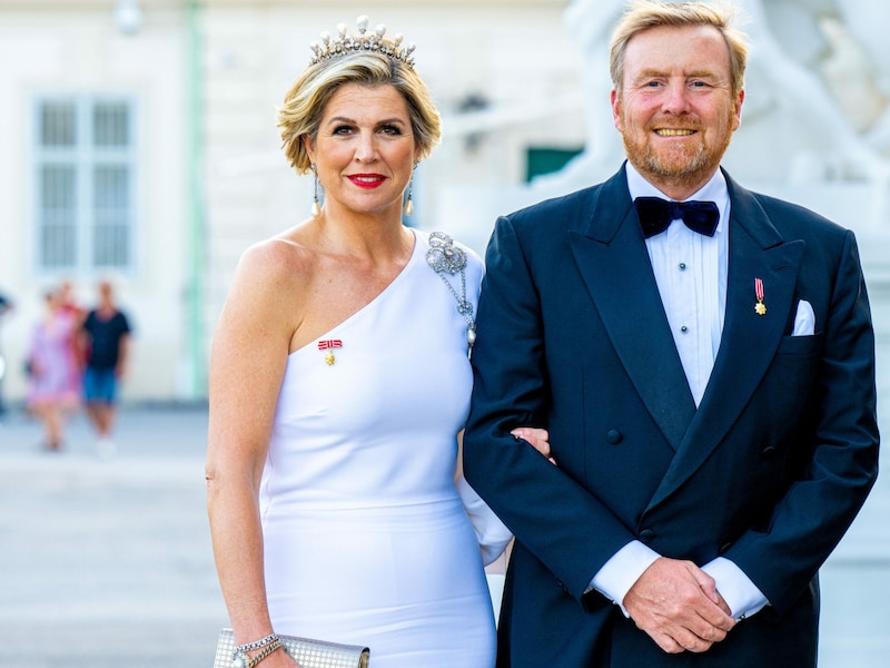 Königin Maxima und König Willem-Alexander vor dem Staatsbankett im Schloss Belvedere (Bild: www.VIENNAREPORT.at)