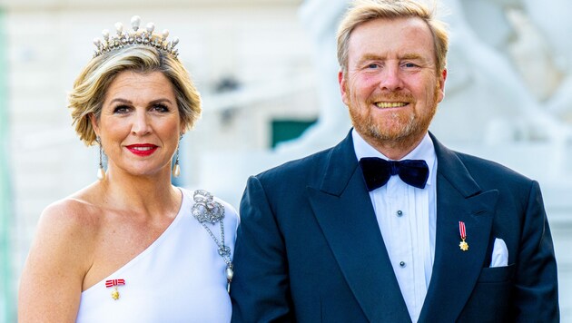 Königin Maxima und König Willem-Alexander beim Staatsbankett im Belvedere (Bild: www.VIENNAREPORT.at)