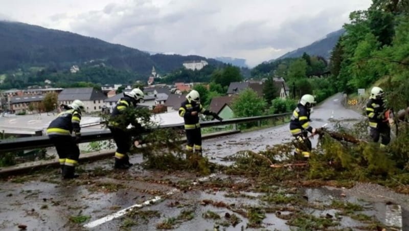 Auch in Murau musste die Feuerwehr zu mehreren Unwettereinsätzen ausrücken. (Bild: BFV Murau)