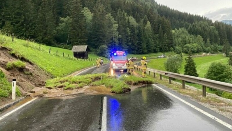 Muren-Abgang in Ramingstein (Bild: FF Ramingstein)