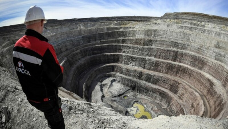 Eine Mine in Mirny (Jakutien), dem Zentrum der Diamantförderung Russlands (Bild: AFP or licensors)