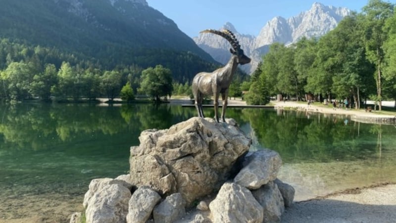 Steinbock-Statue am Jasna. (Bild: Zwickl)