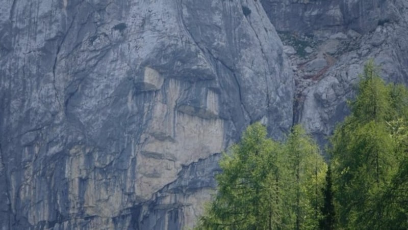 Das „Heidnische Mädchen“ an der Nordwand. (Bild: Zwickl)