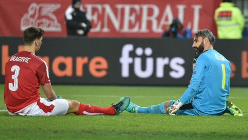 Ramazan Özcan (re.) war 2016 der letzte Vorarlberger, der für das ÖFB-Team am Platz stand. Beziehungsweise saß. (Bild: GEPA pictures)