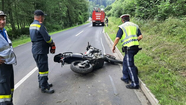 Der Motorrad-Unfall ereignete sich am Donnerstag (Bild: Einsatzdoku)