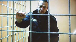 Nawalny während einer Gerichtsverhandlung im Jänner (Bild: AP)