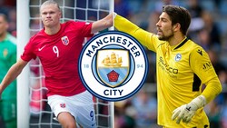 Erling Haaland (li.) und Stefan Ortega vereinen künftig die Kräfte für Manchester City. (Bild: AP, AFP)