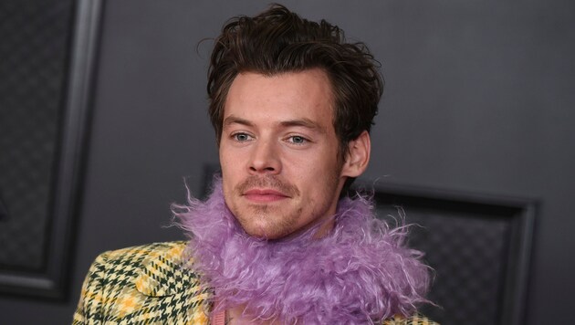 Harry Styles 2021 bei den 63. Grammy Awards in Los Angeles (Bild: Jordan Strauss / AP / picturedesk.com)