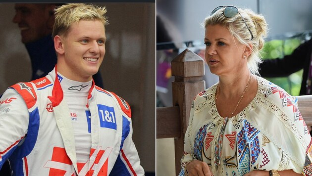 Mick Schumacher (li.), Mama Corinna Schumacher (Bild: Reuters, AFP)