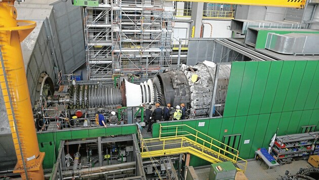 Am Kraftwerk Donaustadt wird die Gasturbine zukünftig auch mit Wasserstoff befeuert. (Bild: Gerhard Bartel)