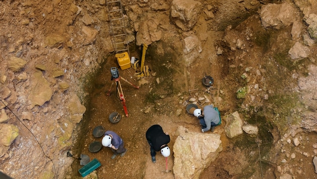 Die Ausgrabungsstätte Sima del Elefante im Norden Spaniens (Bild: AFP)