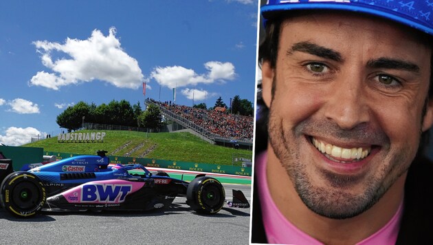 Sitzt Fernando Alonso in einem F1-Cockpit, setzt er ein Lächeln auf. Speziell in Österreich. (Bild: Sepp Pail, AP Matthias Schrader)