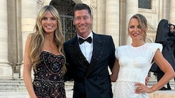 Heidi Klum, Robert Lewandowski, seine Frau Ana (von links) (Bild: Instagram.com/annalewandowskahpba)