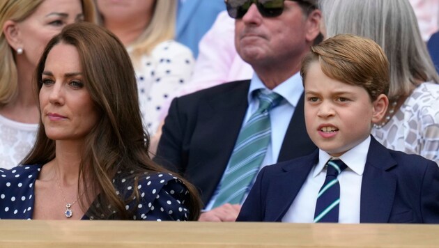 Prinz George feierte am Sonntag sein Wimbledon-Debüt. (Bild: AP)