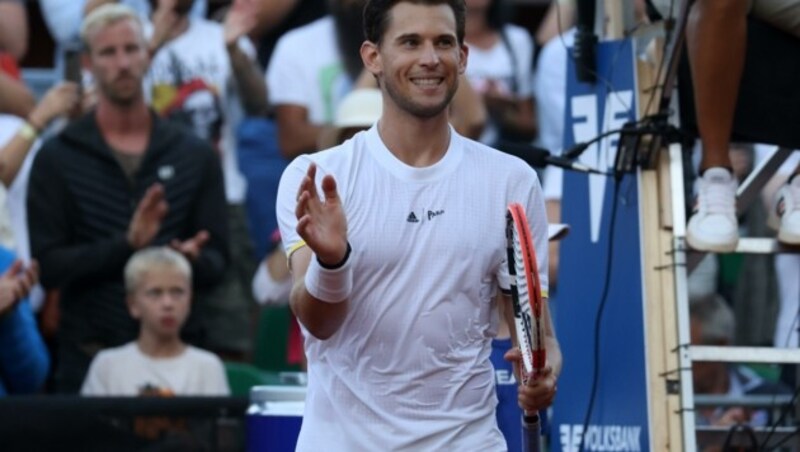 Das Zugpferd des Salzburger Turniers 2022: Dominic Thiem, der im Volksgarten seinen Comeback-Sieg feiern durfte. (Bild: Tröster Andreas)