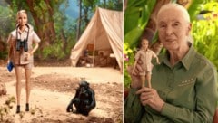 Affen-Forscherin Jane Goodall liebt ihre Barbie-Puppe. (Bild: Jane Goodall Institute)