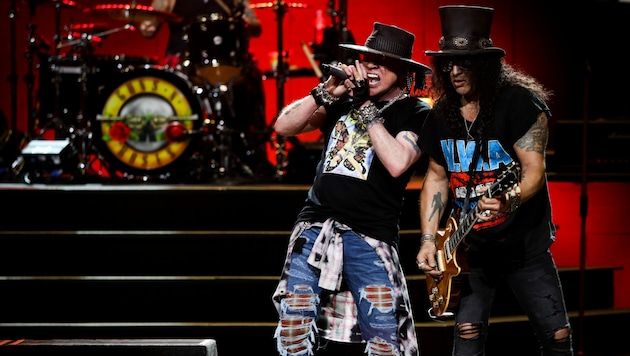 Ein Live-Archivbild von Guns N' Roses. Es herrschte in Wien strenges Fotoverbot. (Bild: Barracuda Music)