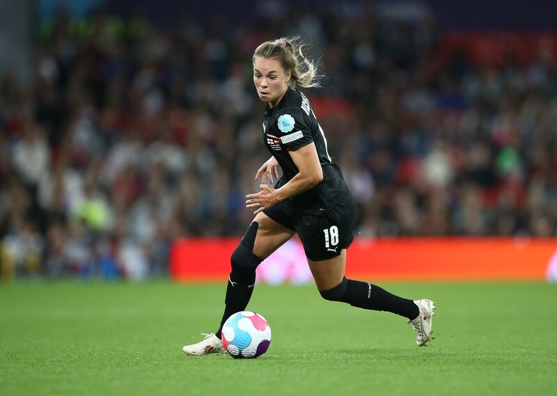 MANCHESTER,ENGLAND,06.JUL.22 - WOMEN SOCCER - UEFA Women s Euro 2022, group stage, OEFB international match, England vs Austria. Image shows Julia Hickelsberger-Fueller (AUT). Photo: GEPA pictures/ Michael Zemanek (Bild: GEPA pictures)