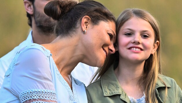 Ein Herz und eine Seele: Kronprinzessin Victoria und ihre zehnjährige Tochter Prinzessin Estelle (Bild: Mikael Fritzon / TT News Agency / picturedesk.com)