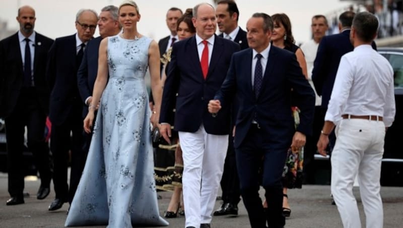 Fürst Albert und Fürstin Charlene (Bild: APA/Photo by Valery HACHE/AFP)