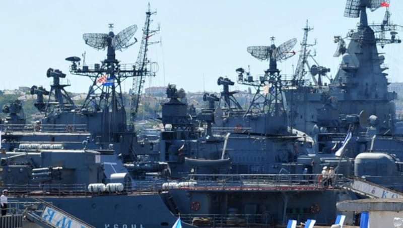 Russisches Kriegsschiffe in Sewastopol (Bild: AFP/Viktor Drachev)