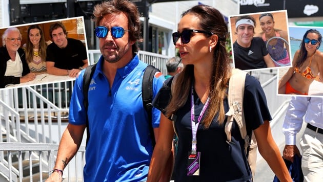 Andrea Schlager und Fernando Alonso: das Traumpaar im Formel-1-Fahrerlager (Bild: GEPA, instagram.com/andrea.m.schlager)