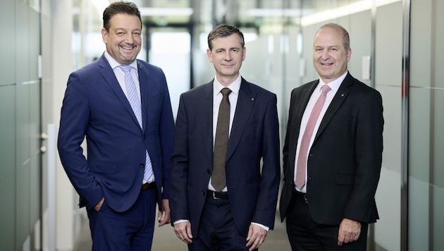 RLB Vorstand: M. Miglar, M. Alge, J. Kessler (Bild: MARCEL HAGEN)