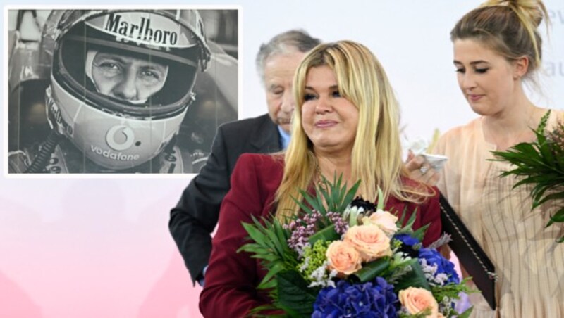 Corinna Schumacher und Tochter Gina (Bild: AFP, krone.at-grafik)