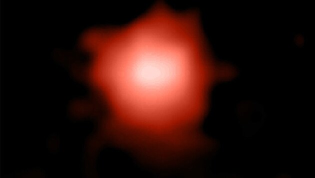 Das NASA-Weltraumteleskop „James Webb“ hat möglicherweise eine rund 13,5 Milliarden Jahre alte Galaxie (Bild) entdeckt - und damit das älteste und am weitesten entfernte bis dato jemals beobachtete Sternsystem. (Bild: AFP/Pascal Oesch/Cosmic Dawn Center/Niels Bohr Institute/University of Copenhagen)
