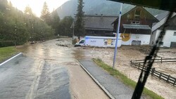 In Bad Kleinkirchheim kam es zu heftigen Überflutungen (Bild: FF Bad Kleinkirchheim)