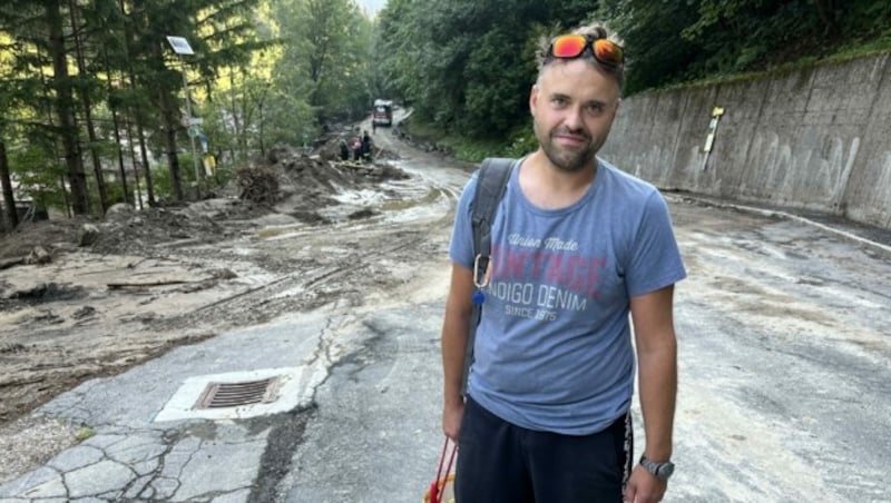 Stefan Penker musste Freitagfrüh zu Fuß in seine Heimat Kaning gehen. (Bild: Elisa Aschbacher)