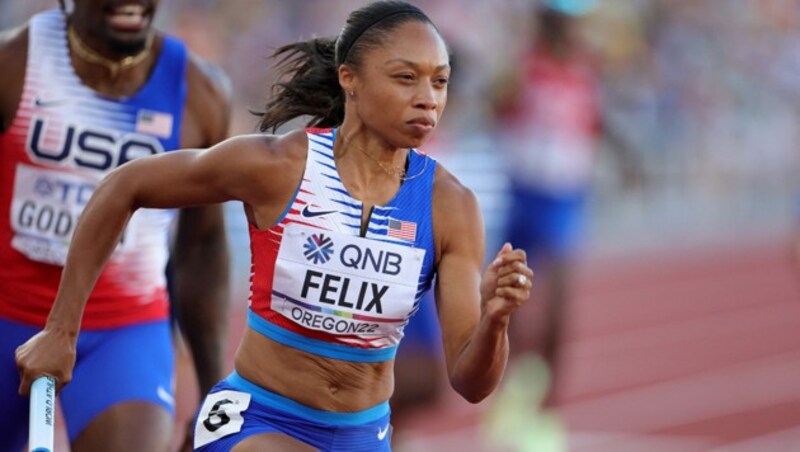 Allyson Felix (Bild: APA/Getty Images via AFP/GETTY IMAGES/Carmen Mandato)