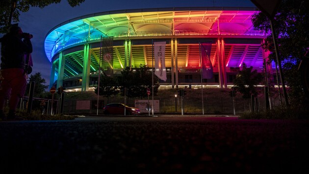 Das Deutsche Bank Park Stadium in Frankfurt (Archivbild) (Bild: Thomas LOHNES / AFP)
