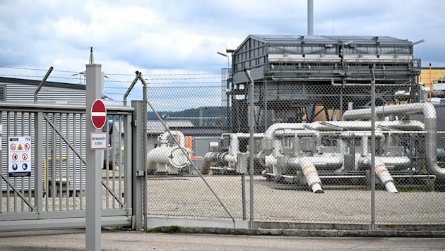 Ein Teil der Gasspeicherstation Haidach bei Straßwalchen in Salzburg (Bild: APA/Barbara Gindl)