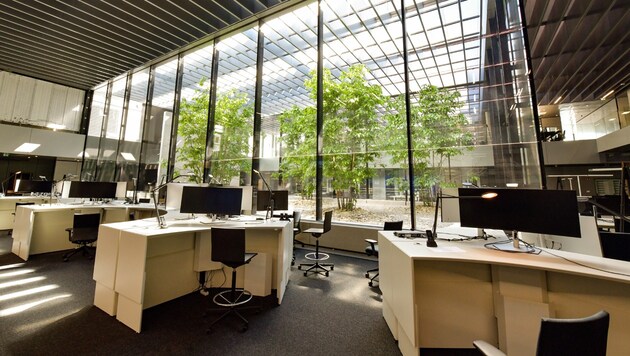 Im neu errichteten multimedialen Newsroom bündelt der ORF seine TV-, Radio- und Online-Redaktionen. (Bild: APA/ORF/THOMAS RAMSTORFER)