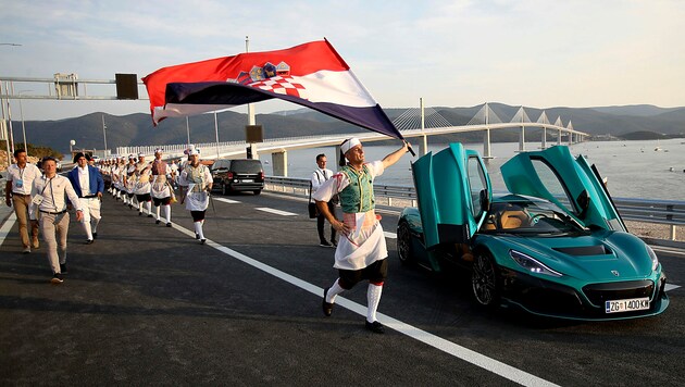 Die feierliche Eröffnung der Peljesac-Brücke